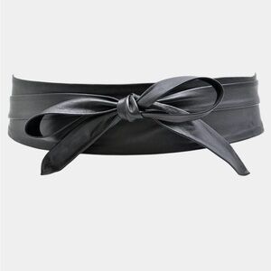 Ada Black Wrap Leather Belt NEW